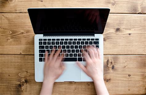 Typing On A Laptop Stock Photo Download Image Now Istock