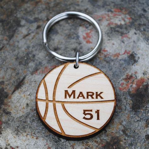 Personalized Basketball Keychain Etsy