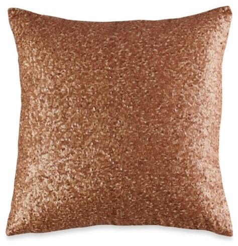 Vince Camuto Rose Gold Square Toss Pillow Contemporary Decorative