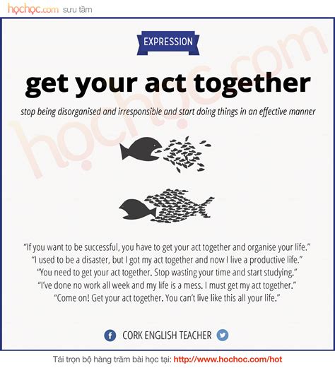 Dien Dat Get Your Act Together English Vocabulary Words English Idioms Interesting English