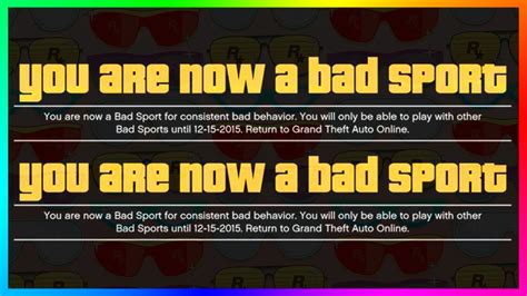 And no, nothing will be done about it as you get removed from the myself being a rather friendly and nice player no sarcasm see that bad sport stuff is stupid, we are playing gta not nice simulator, when i drive up to. GTA 5 - NEW Stricter Cheater Pool & Bad Sport Lobby Coming Soon To GTA Online!? (GTA V) - YouTube