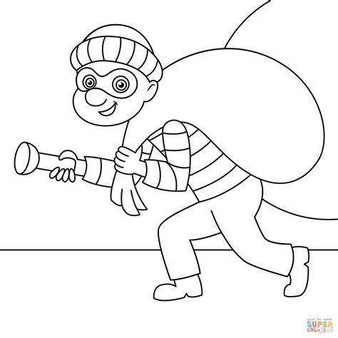 Robber Coloring Pages Fun And Creative Printable Sheets For Kids