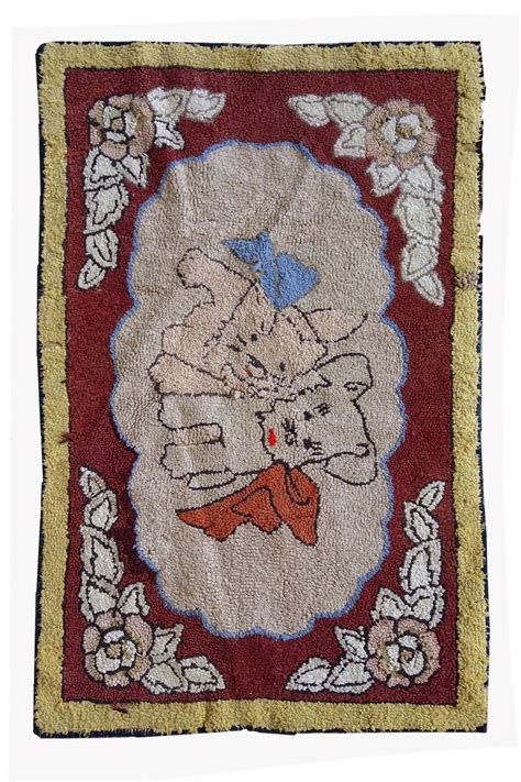 Vintage American Hooked Rug 1930s For Sale At Pamono