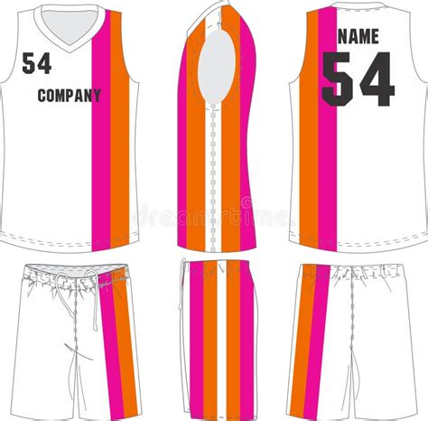 Basketball Jersey Template For Basketball Club Front And Back View