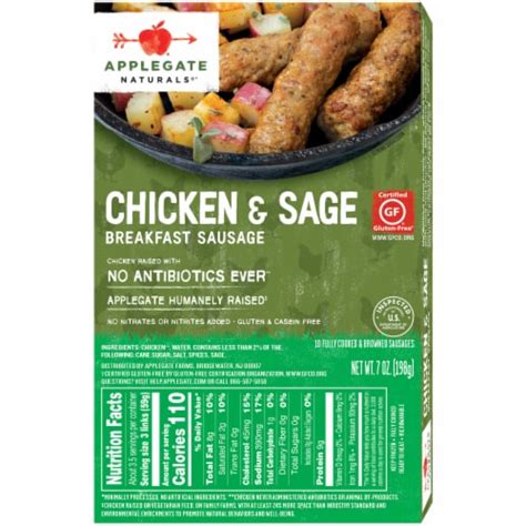 Applegate Natural Chicken Sage Breakfast Sausage Oz Smiths Food