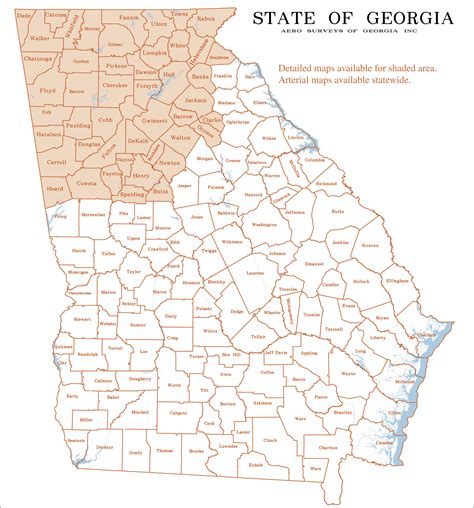 Georgia Map With Zip Codes And Cities