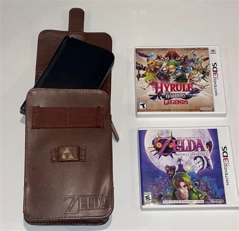 New Nintendo 3ds Xl Zelda Bundle Black Console Zelda Pouch And 2 Games