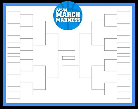 Printable 32 Team Bracket For The Second Round Of March Madness