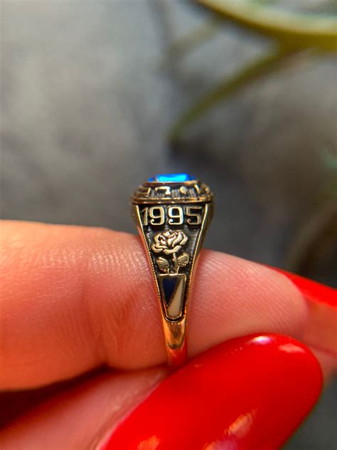 Vintage Signet Class Ring With Blue Quartz