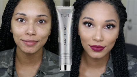 Pur Cosmetics Bare It All Foundation Demo Wear Test Youtube