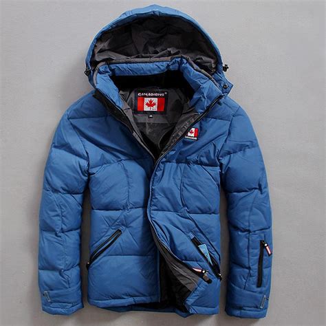 Europe CANADIENS Brand Down Coats for Men Canadian Flag Outdoor Sports ...