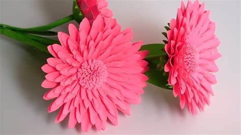 Gerbera Flower How To Make Gerbera Flower Paper Crafts Ideas 2020