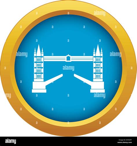 Tower Bridge Icon Blue Vector Isolated Stock Vector Image And Art Alamy