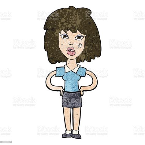 Cartoon Tough Woman Stock Illustration Download Image Now Adult
