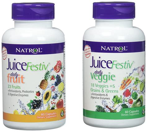 Natrol Juicefestiv Daily Fruit And Veggie 6060 Superfood Capsules