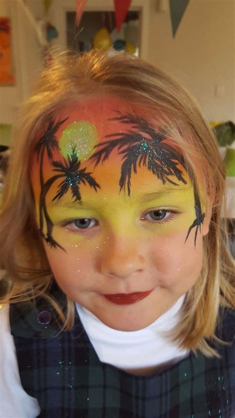 Sunset Facepaint Face Painting Easy Girl Face Painting Kids Face Paint