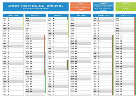 Calendrier Mensuel Année Scolaire 2022 2023 Calendrier Paques 2022