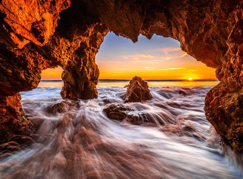 Malibu Sea Cave Sunset El Matador State Beach California F Flickr