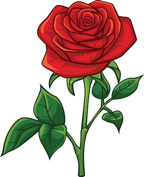 Red Rose Cartoon Images Rose Red Clip Vector Flower Simple Pretty