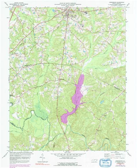 Creedmoor Nc 1974 24000 Scale Map By United States Geological