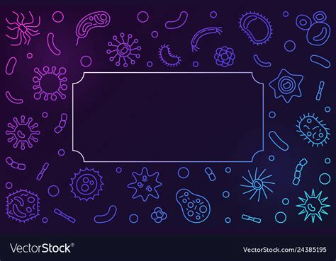 Bacteria And Viruses Colored Background Royalty Free Vector