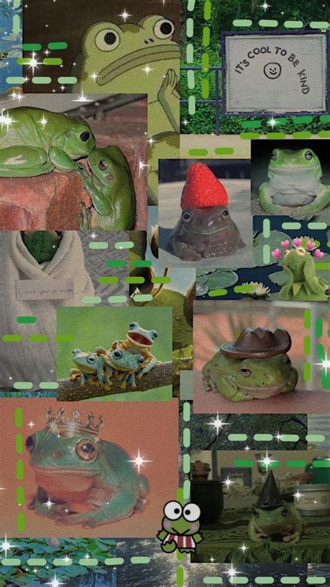 Cottagecore Frog Computer Wallpaper Frog Aesthetic Wallpaper Pc