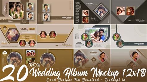 20 New Wedding Album Mockup 12x18 Cover Designs Luckystudio4u