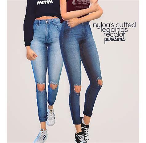 Puresims Cuffed Jeans Recolor Of Nyloas The Sims 4 Custom Content