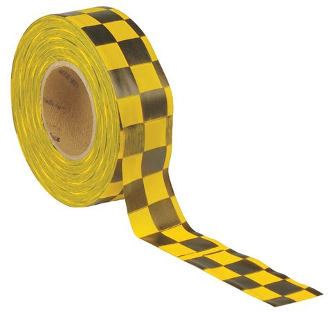 Presco Products Co Flagging Tape Yellowblack 1 38 In X 300 Ft