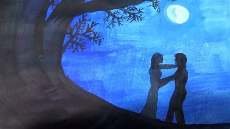 ️ How To Draw Moonlight Lover Moonlight Lovers Scene Drawing Easy And