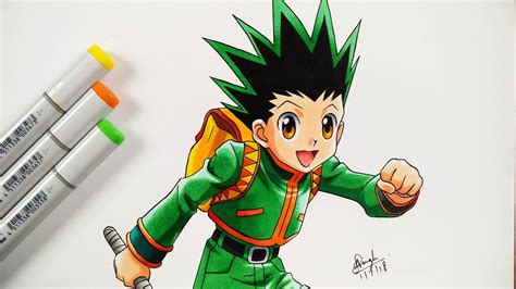 How To Draw Gon Freecs Step By Step Tutorial Hunterxhunter Youtube