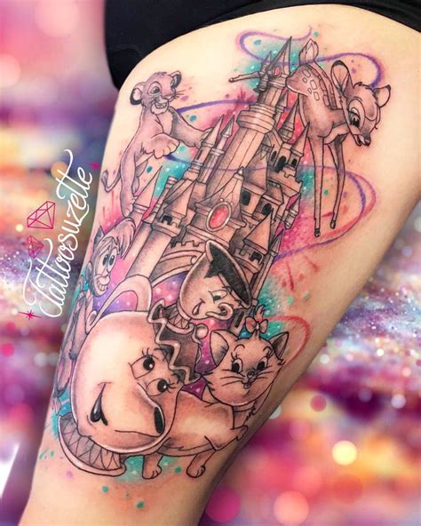 Watercolor Disney Tattoo Disney Tattoos Sleeve Tattoos For Women