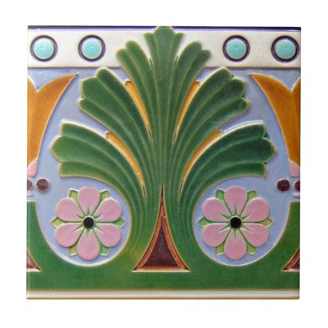 Ad022 Art Deco Reproduction Ceramic Tile Zazzle Art Deco Tiles