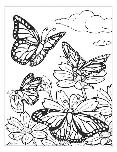 butterfly coloring pages    printable coloring page themes