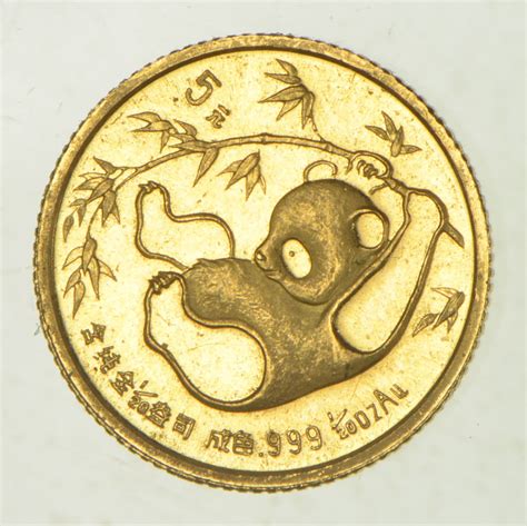 1985 China Panda 5 Yuan Gold Coin World Coin Property Room