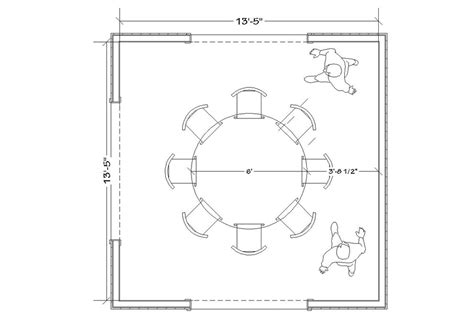 What Size Dining Tables Work Well In A 12x12 Dining Room Round Recta