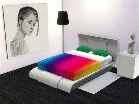 My Sims 4 Blog Rainbow Bed Recolors By Zuckerhase