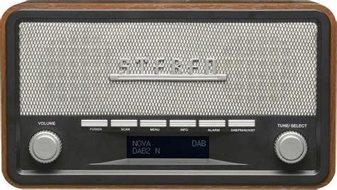 Denver Dab Radio Retro Radio Bluetooth Dab Fm Dimbaar Batterijen Netstroom Dab