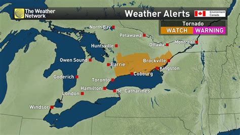4 comparison to other ontario tornadoes. Map: Tornado watch issued for parts of Ontario, Canada ...