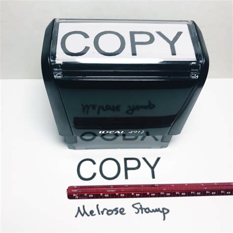 Copy Rubber Stamp For Office Use Self Inking Melrose Stamp Company