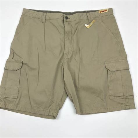 New Wrangler Khaki Cargo Shorts Mens Size 42 Beige Cotton Causal Summer