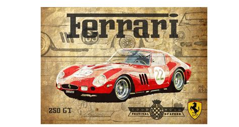 Ferrari Ferrari Poster Vintage Racing Poster Ferrari Vintage