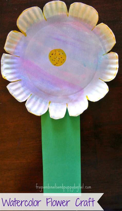 Watercolor Paper Plate Flower Craft Fspdt