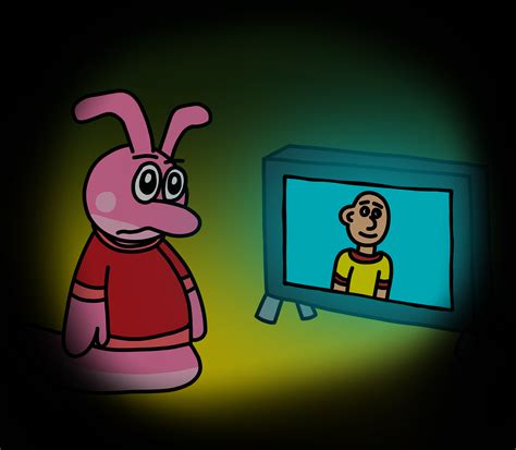 Deno Watches Caillou at 3 AM /Grounded by SpaceyMcSpacer on Newgrounds