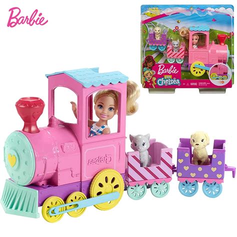 Barbie Club Chelsea Doll And Choo Choo Train Yellow Puppy And The Gray
