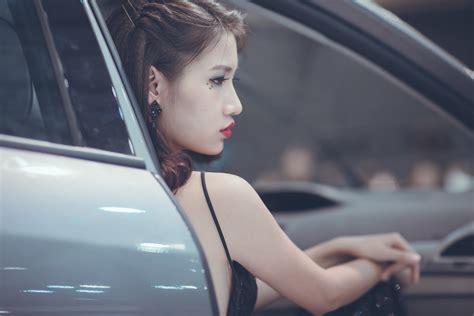 Free Images People Girl Woman Car Driving Asian Leg Model Vehicle Fashion Lady