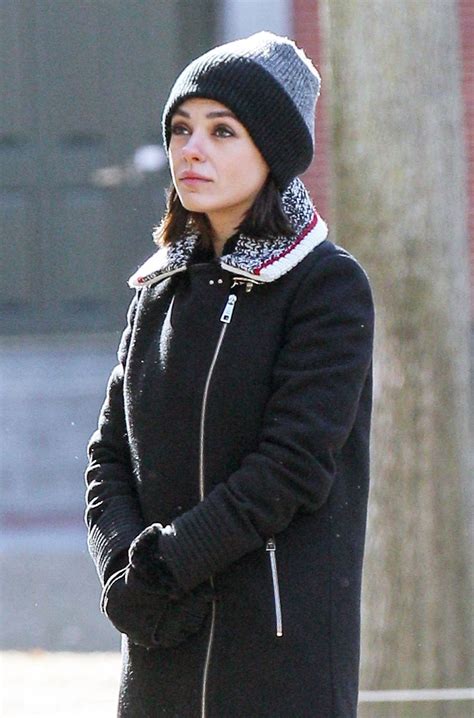 Mila Kunis Arriving At Harvard For The Hasty Pudding Woman Of The Year