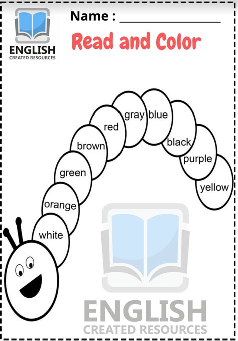 Coloring Worksheets For Kids Read And Color English Created Resources