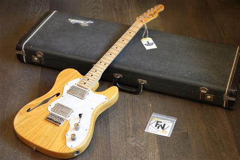 Vintage 1974 Fender Thinline Telecaster Natural Semi Hollow Electric