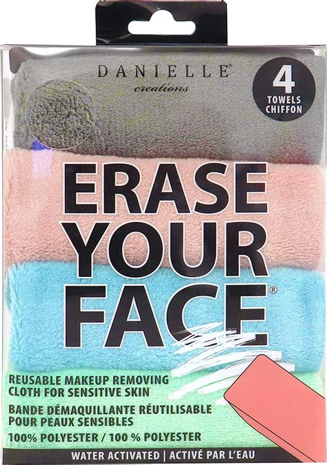Danielle Erase Your Face 4 Pack Makeup Removing Cloth Pastel Amazon